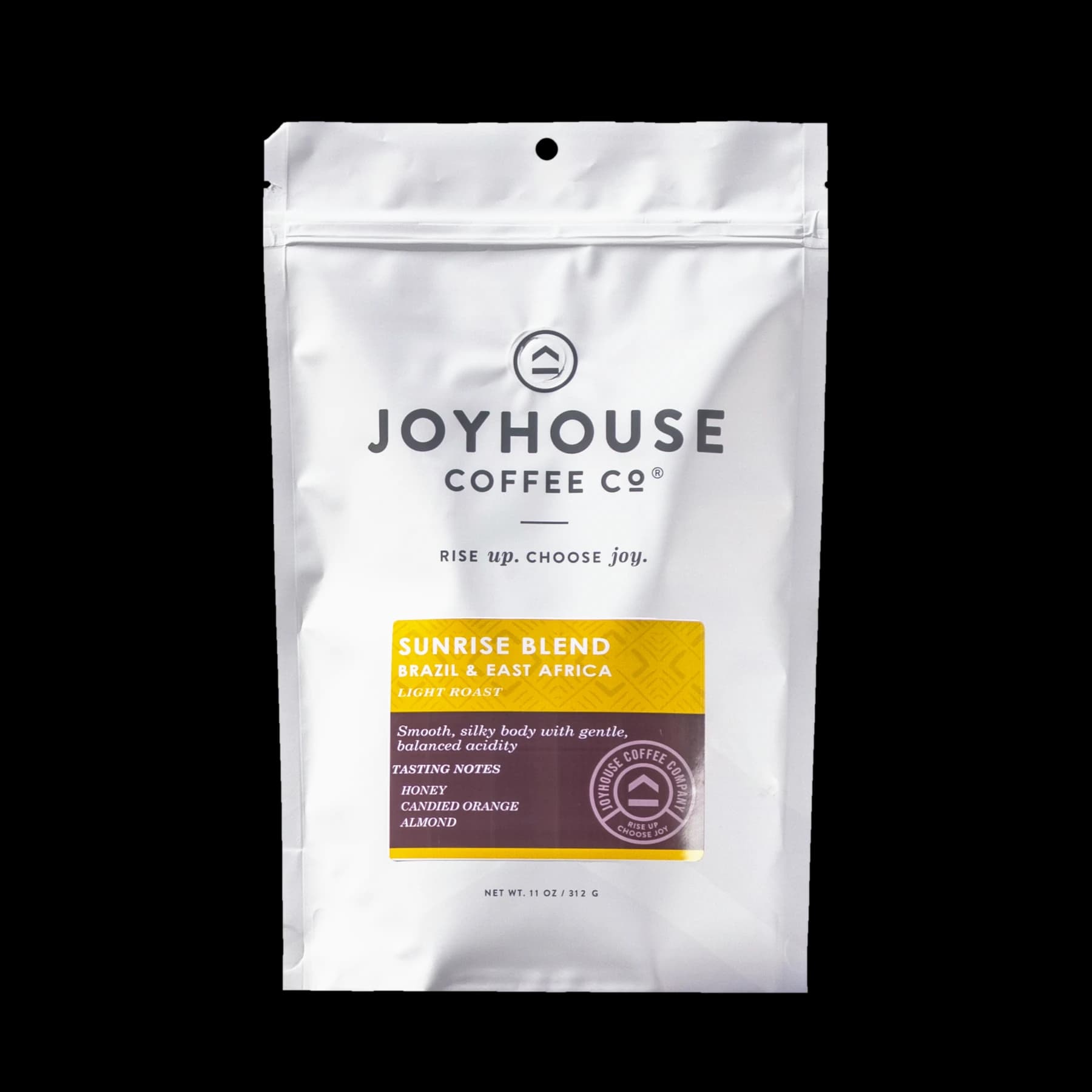 Sunrise Blend, light roast, 11 oz bag